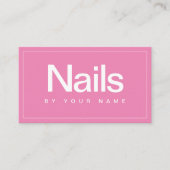 Carte De Visite Salon à ongles Technicien à ongles Plain minima af (Devant)