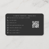 Carte De Visite Salon africain-américain vibrant de griffe (Dos)