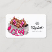 Carte De Visite Salon afro-américain aux couleurs chaudes (Devant)