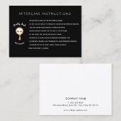 Carte De Visite Salon AfterCare pour Lash Extensions (Devant / Derrière)