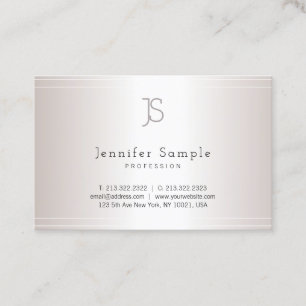 Carte De Visite Salon argenté moderne de modèle créatif de