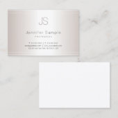 Carte De Visite Salon argenté moderne de modèle élégant de (Devant / Derrière)