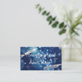 Carte De Visite Salon Arrière - plan bleu moderne (Debout devant)