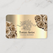 Carte De Visite Salon Artiste De Tatouage De Serpent (Devant)