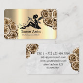 Carte De Visite Salon Artiste De Tattoo (Devant / Derrière)