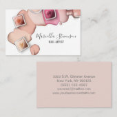 Carte De Visite Salon Artiste Nail Polonais Moderne (Devant / Derrière)