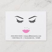Carte De Visite Salon Beauty Maquillage Visage Lashes & Lèvres Ros (Dos)