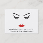 Carte De Visite Salon Beauty Maquillage Visage Lashes & Lèvres rou (Dos)