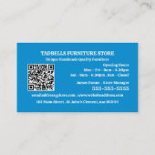 Carte De Visite Salon Bleu - Ventes de magasin de meubles (Dos)