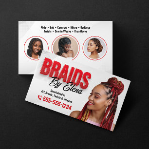Carte De Visite Salon Braid Braider Braid