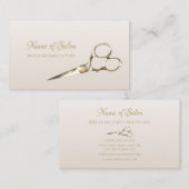 Carte De Visite Salon Cheveux Élégant ciseaux de coupe de cheveux  (Devant / Derrière)