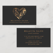 Carte De Visite Salon Coeur Coeur Cuivre (Devant / Derrière)