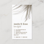 Carte De Visite Salon Coiffure élégant Fille Wavy Long Cheveux (Dos)