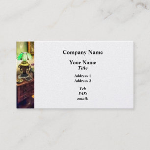 Carte De Visite Salon Cosy avec Lampe à Pétales de Fleur