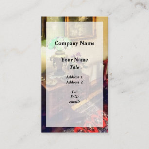 Carte De Visite Salon Cosy avec Lampe à Pétales de Fleur