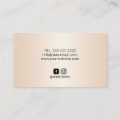 Carte De Visite Salon d'aquarelle moderne Abstrait Marine & Gold & (Dos)