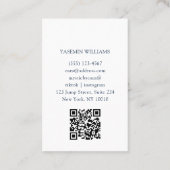 Carte De Visite Salon d'aquarelle pour femme QR Code (Dos)