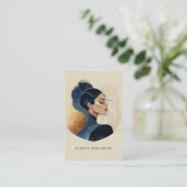 Carte De Visite Salon d'aquarelle pour femme QR Code (Debout devant)