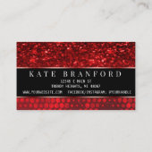 Carte De Visite Salon d'art manucure de la Parties scintillant Dee (Dos)