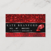 Carte De Visite Salon d'art manucure de la Parties scintillant Dee (Devant)