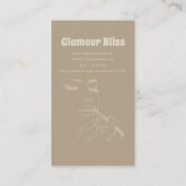 Carte De Visite Salon d'artiste maquillage bleu Aqua (Dos)