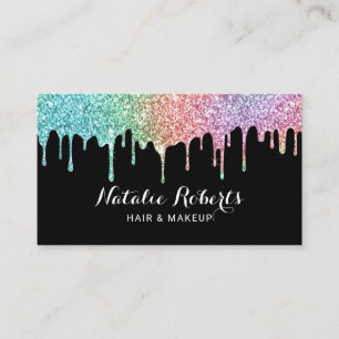 Carte De Visite Salon d'artiste maquillage de Parties scintillant 