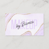 Carte De Visite Salon d'artiste maquillage de Parties scintillant  (Dos)