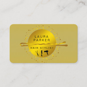 Carte De Visite Salon d'artiste maquillage Gold Hair Stlist