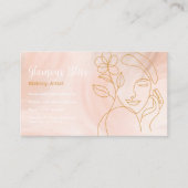 Carte De Visite Salon d'artiste maquillage rose vif (Devant)