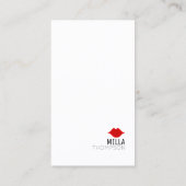 Carte De Visite Salon d'artiste maquillage vertical simple blanc p (Dos)