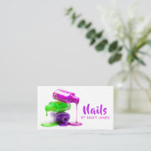 Carte De Visite Salon d'artiste moderne et moderne pour ongles pro (Debout devant)