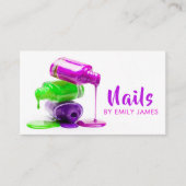 Carte De Visite Salon d'artiste moderne et moderne pour ongles pro (Devant)