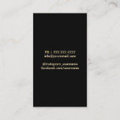 Carte De Visite Salon d'artiste moderne Parties scintillant or che (Dos)