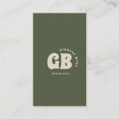 Carte De Visite Salon d'artistes de maquillage vert vibre (Devant)