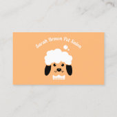 Carte De Visite Salon de bain pour animaux de compagnie orange Ren (Dos)