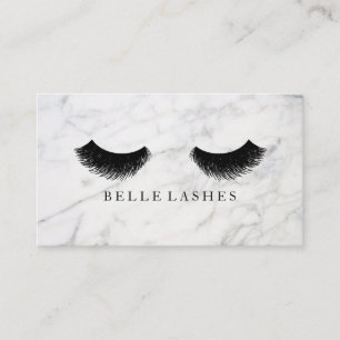 Carte De Visite salon de beauté avec cils noirs et fond effet mar