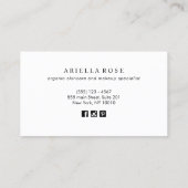 Carte De Visite Salon de beauté Black Lavender Ombre (Dos)