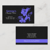 Carte De Visite Salon de beauté (bleu ardoise clair) (Devant / Derrière)