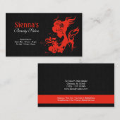 Carte De Visite Salon de beauté (brique de feu) (Devant / Derrière)