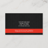 Carte De Visite Salon de beauté (brique de feu) (Dos)