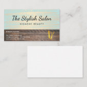 Carte De Visite Salon de beauté Brossé Gold (Devant / Derrière)