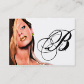 Carte De Visite SALON DE BEAUTÉ, CHEVEUX, MAQUETTE D'ARTISTE Monog (Dos)