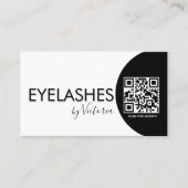 Carte De Visite Salon de beauté Cils Cils QR CODE (Devant)