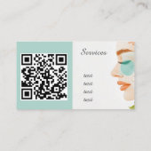 Carte De Visite Salon de beauté Code QR personnalisé professionnel (Dos)