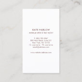 Carte De Visite Salon de beauté Coeur Rose Bleu (Dos)