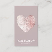 Carte De Visite Salon de beauté Coeur Rose Bleu (Devant)