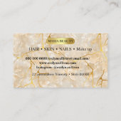 Carte De Visite Salon de beauté Coiffure maquillage Artiste marbre (Dos)