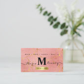 Carte De Visite Salon de beauté Coiffure maquillage Artiste Rose o (Debout devant)