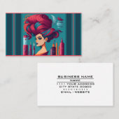 Carte De Visite Salon de beauté Cosmétique coiffeur Fournitures Bo (Devant / Derrière)