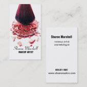 Carte De Visite Salon de beauté de Cosmetologist de maquilleur de (Devant / Derrière)